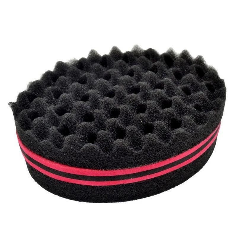 Wave-Shaped Double-Sided Sponge Hair Twist Brush