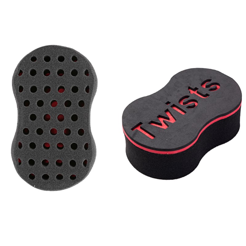 Wave-Shaped Double-Sided Sponge Hair Twist Brush