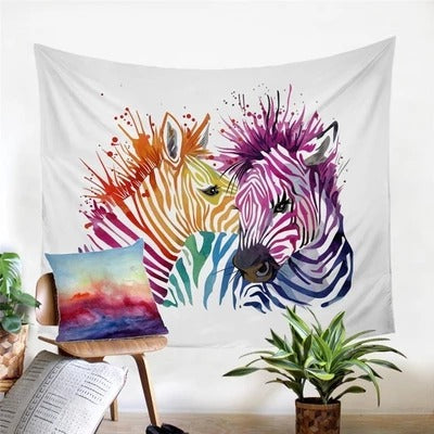Abstract Zebra Tapestry Wall Art for Decoration