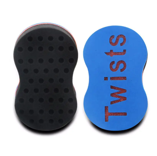 Wave-Shaped Double-Sided Sponge Hair Twist Brush