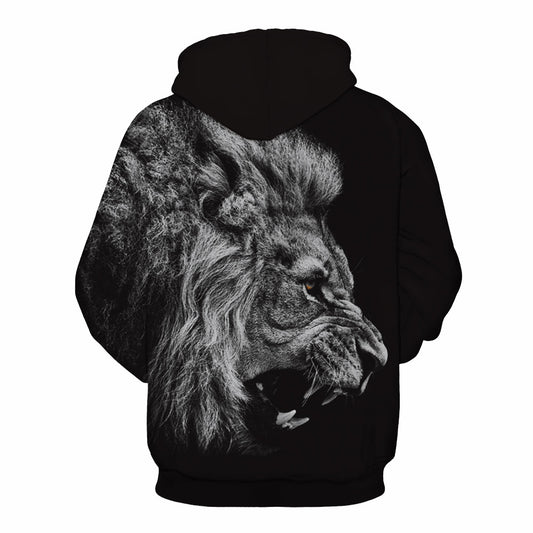 Hooded Sweatshirt with Lion Head for Couples